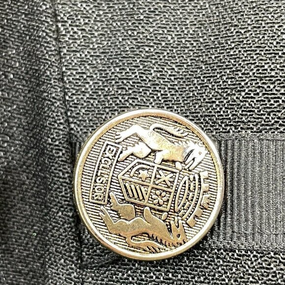 Vtg Dani Michael's Women's Sz 5/6 Jumpsuit Romper Parade Black Gold Buttons - Picture 8 of 8